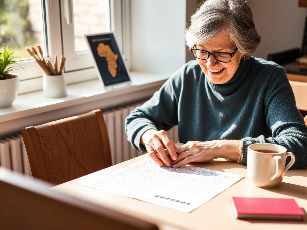 Senior enjoying a calm and fulfilling day